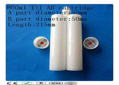 PE dubbele carcartridge, de componentenpatroon van 600ml twee, zij aan zij patroon