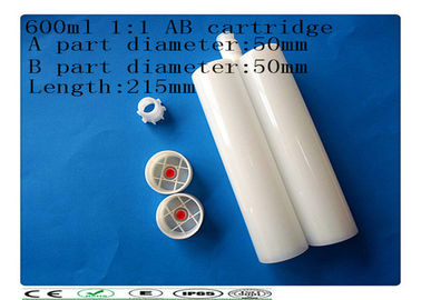 PE dubbele carcartridge, de componentenpatroon van 600ml twee, zij aan zij patroon