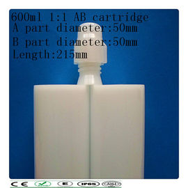 PE dubbele carcartridge, de componentenpatroon van 600ml twee, zij aan zij patroon