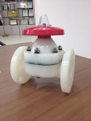 Hand In werking gestelde het Diafragmaklep 1/2 van PTFE/CPVC-“ 8“ 10“, Pneumatische Controleklep