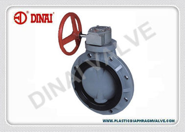 Thermoplastische 3 vervaardigde vleugelklep van de toestelverrichting 1.0Mpa UPVC CPVC PVDF pp PPH