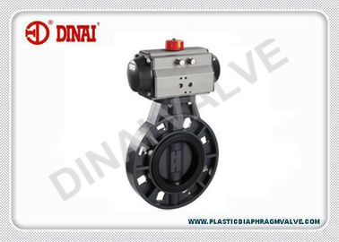 De Vleugelklep Pneumatische Actuator van PVDF Plastic Verrichting PN1.0Mpa JIS/DIN/ANSI