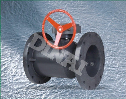 Plastic De Kogelklep worm-Toestel van RPP, Wit/Donkergrijze DN15-DN300,