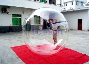 2m Ingevoerde Ritssluitings Opblaasbare Water het Lopen Bal Transparante 1.0mm pvc/TPU